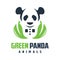 Green Panda Logo Design