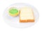 Green pandan custard steamed bread plate