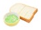 Green pandan custard and steamed bread plate