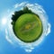 Green panorama globe