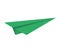 green paper plane model air