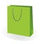 Green paper shopping bag