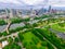 Green Paradise Over Modern Butler Park Capital City Skyline View of Austin Texas