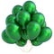 Green party balloons happy birthday decoration glossy