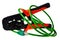 Green patch cord with RJ45 crimper tool.