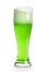 Green Patrick`s day beer isolated with clipping path