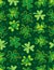 Green Patricks Day background with green clovers. Patrick's Day holiday design. Seamless Pattern. Can be used for wallpaper,