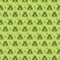 Green Pattern With Cute Singing Frogs Or Toads With Musical Notes. Vector Illustration In Flat Style