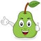Green Pear Thumbs Up Character