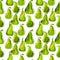 Green Pears Seamless Background