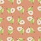 Green pears seamless pattern