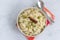 Green Peas Pulao Top Down Photo, Indian Food Photography