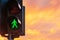 Green pedestrian traffic light
