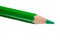 A green pencil expanded very sharp