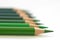 Green pencils diagonal