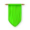 Green Pennat Flag Vector. Award Background. Competition Element. Victory, Winner. Heraldic 3D Realistic Isolated
