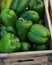 Green Peppers at the Farmers` Market