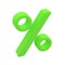 Green percent sign