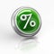 Green percentage sign