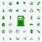 green petrol filling machine icon. greenpeace icons universal set for web and mobile