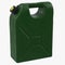 Green Petrol Jerry Can isolated on white 3D Illustration