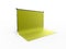 Green photo stage canvas isolated