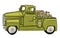 Green Pickup Truck Tin Metal Car Toy