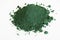 Green pigment isolated over white