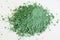 Green pigment isolated over white