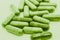 Green pills capsules
