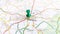 A green pin stuck in Angouleme on a map of France