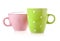 Green and pink coffee cup