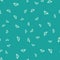 Green Pirate hat icon isolated seamless pattern on green background. Vector