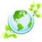 Green planet icon