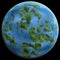 Green Planetgreen planet similar to earth 3D illustration