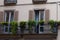 Green plant Balcony in the City of Bergamo, Italy. Typical Decorative Balcony In The Old Town. Travel.