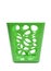 Green plastic basket isolated