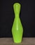 Green plastic bowling pins