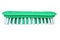 Green plastic brush with green and white bristles for cleaning clothes,Washing brush isolated on white background