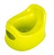 Green plastic child toilet pot isolated