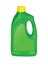 Green Plastic detergent bottle