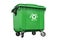 Green plastic disposal container