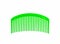 Green plastic hair comb