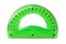 Green plastic protractor