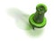 Green plastic pushpin or thumbtack - accept