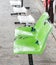 Green plastic seat