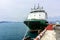 Green platform supply vessels mooring at commercial port