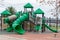 Green playground for children outdoors