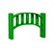 Green Playground kids bridge icon isolated on transparent background.