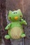 Green plush cat